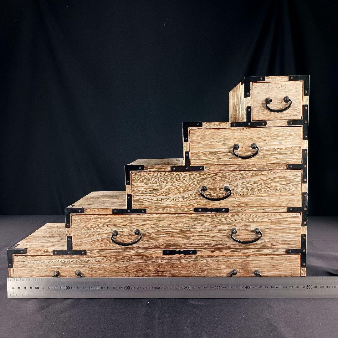 Y2293-36 桐製 階段箪笥 五段 高さ36㎝ 和ダンス 小型