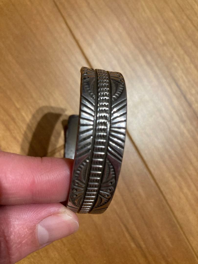 シルバーバングル 2点セット エスニックデザイン