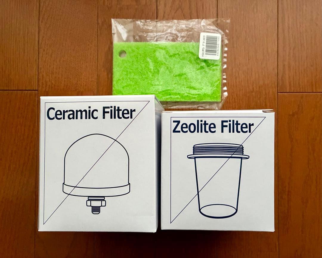 ポタポタクラブ　セラミックフィルター&ゼオライトフィルター セット　スポンジ