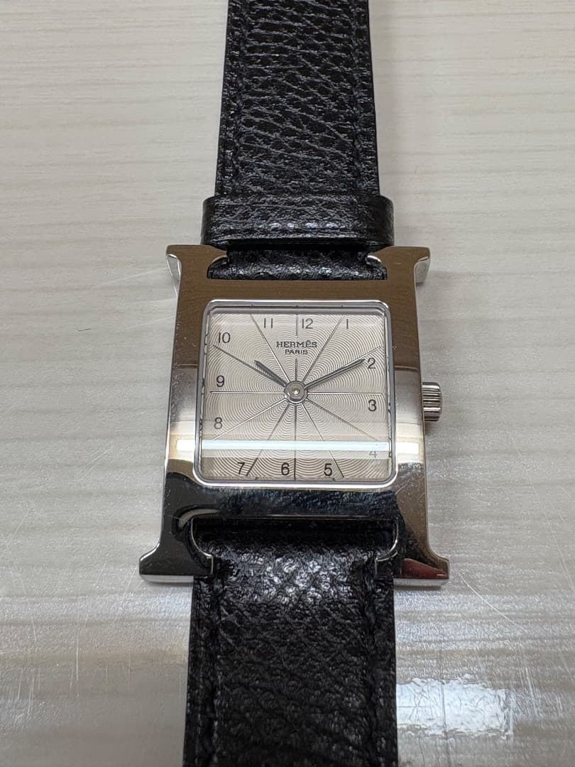 【付属品付き・現状品】HERMES エルメス　Hウォッチ　HH1.210