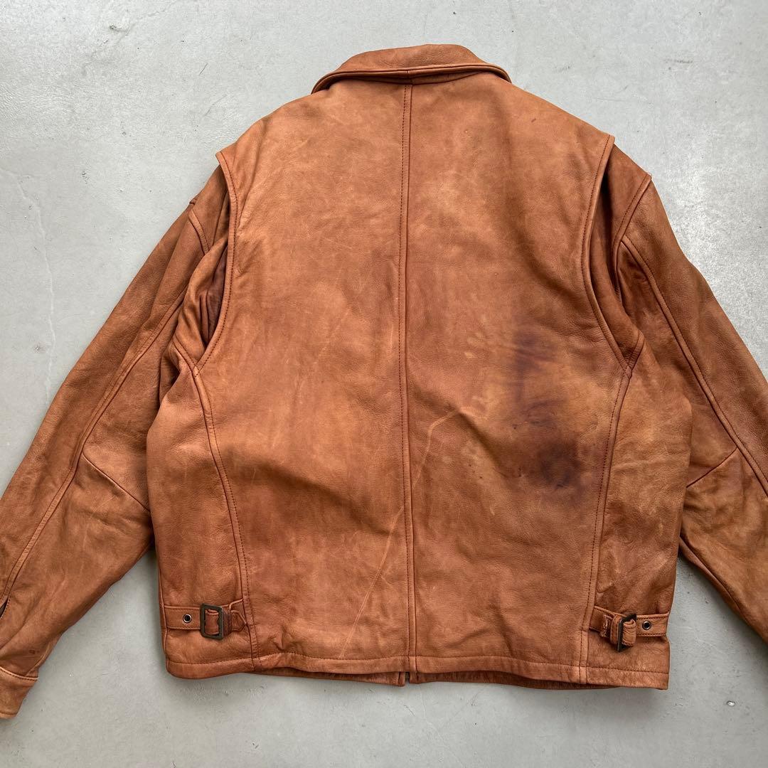 レザージャケット　セントジョンズベイ　ブラウン茶色　本革　ボンバーフライト90s