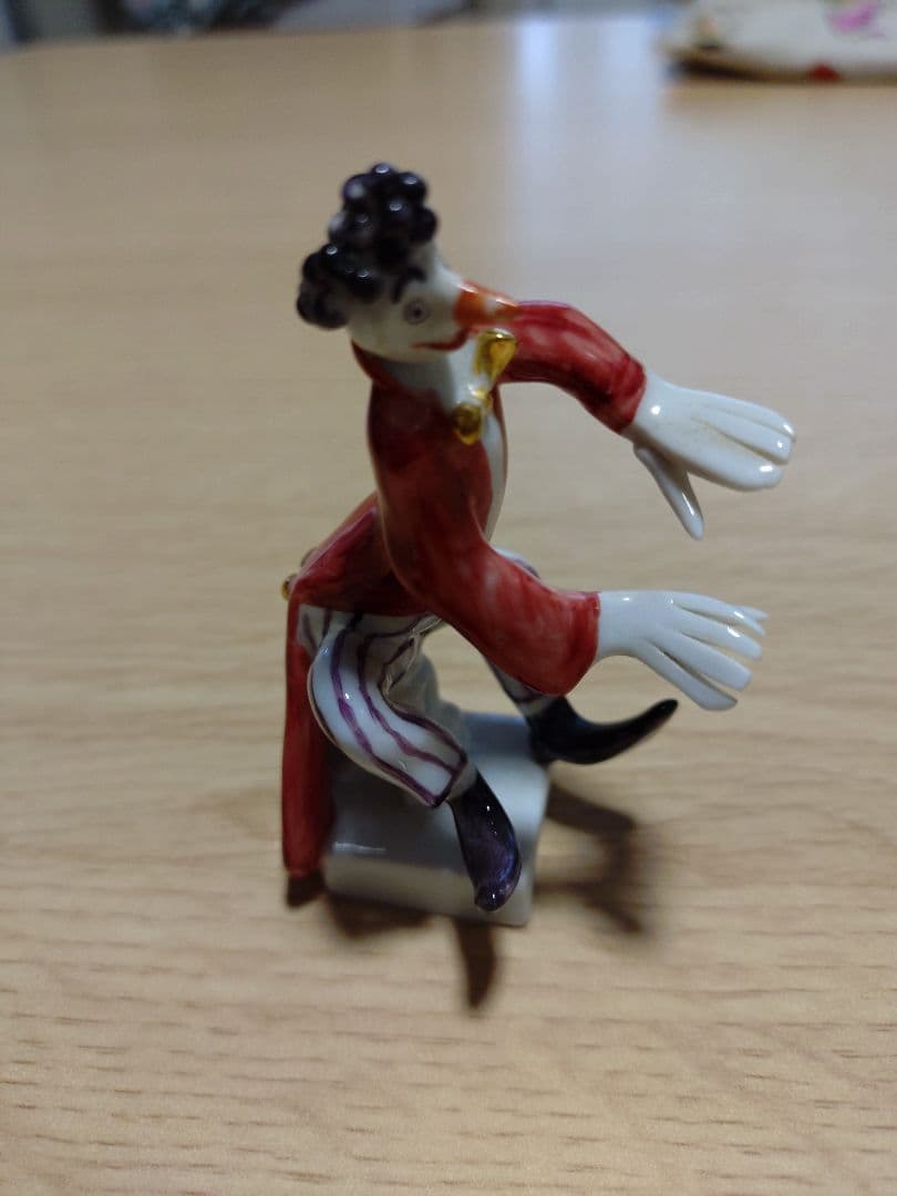 マイセン ピエロとピアノの陶器製置物 2個セット インテリア オブジェ