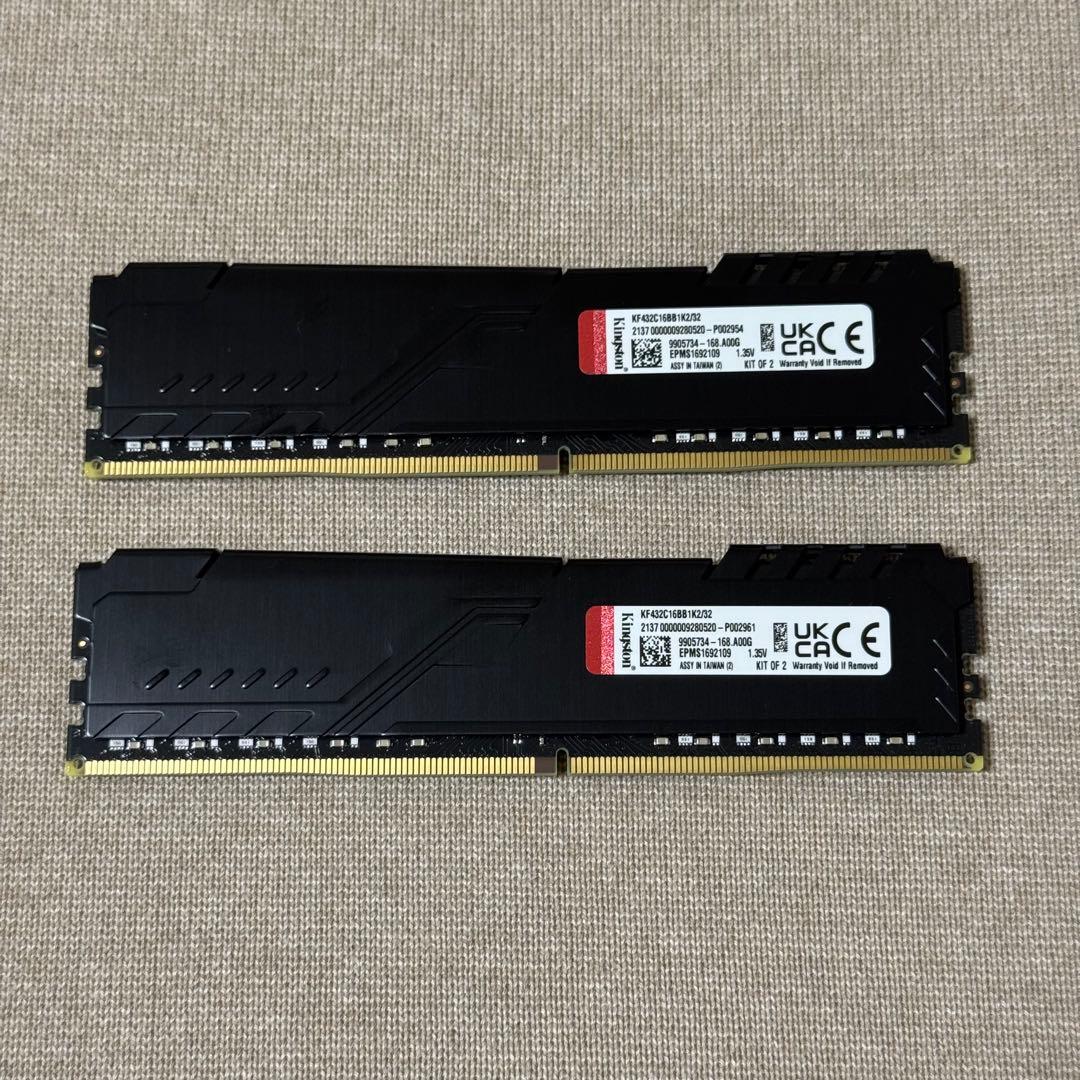 Kingston DDR4-3200 32GB (16GB×2) 動作確認済
