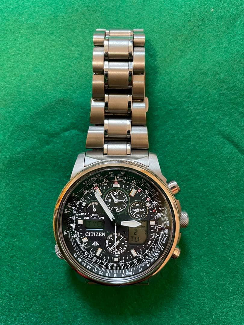 シチズン　プロマスタースカイ　チタンベルト メンズ腕時計