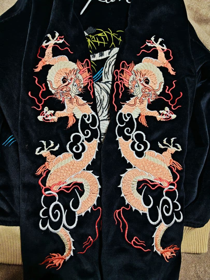 Jungle Storm 美品 未使用近 ２面 日本限定 スカジャン 別珍 虎鷲