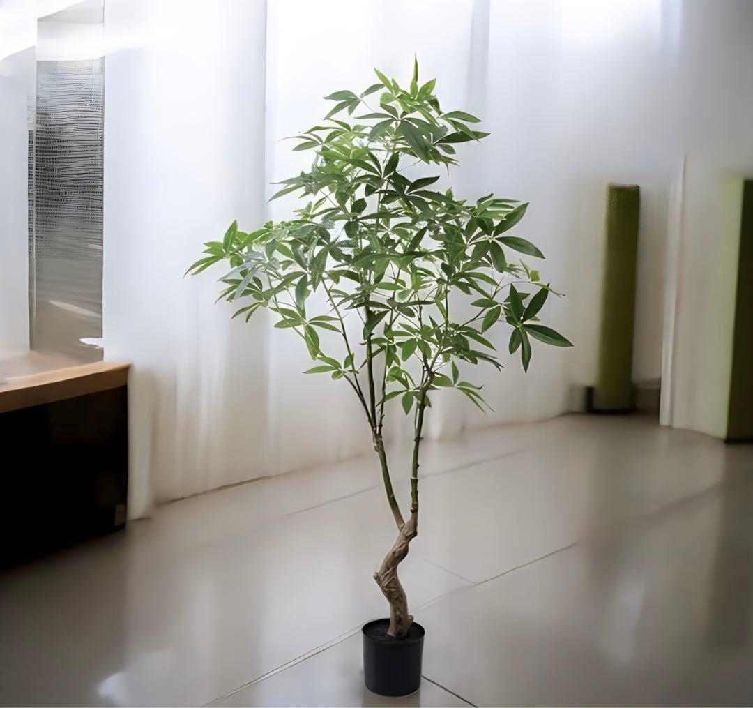 光触媒　人工観葉植物　ウォールグリーン　フェイクグリーン　パキラ18090