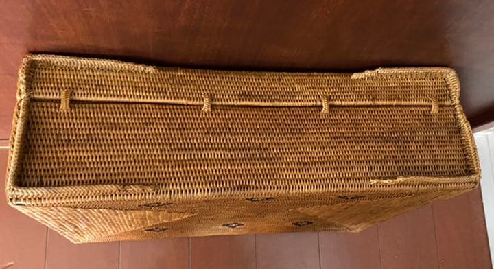 アタバック ふた付きボックスバック バスケット バリ島