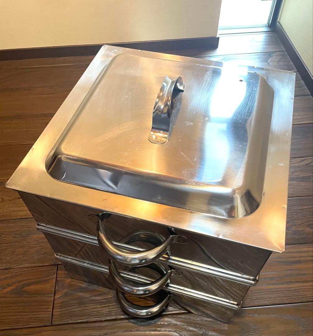 業務用角蒸し器3段　39cm×39cm