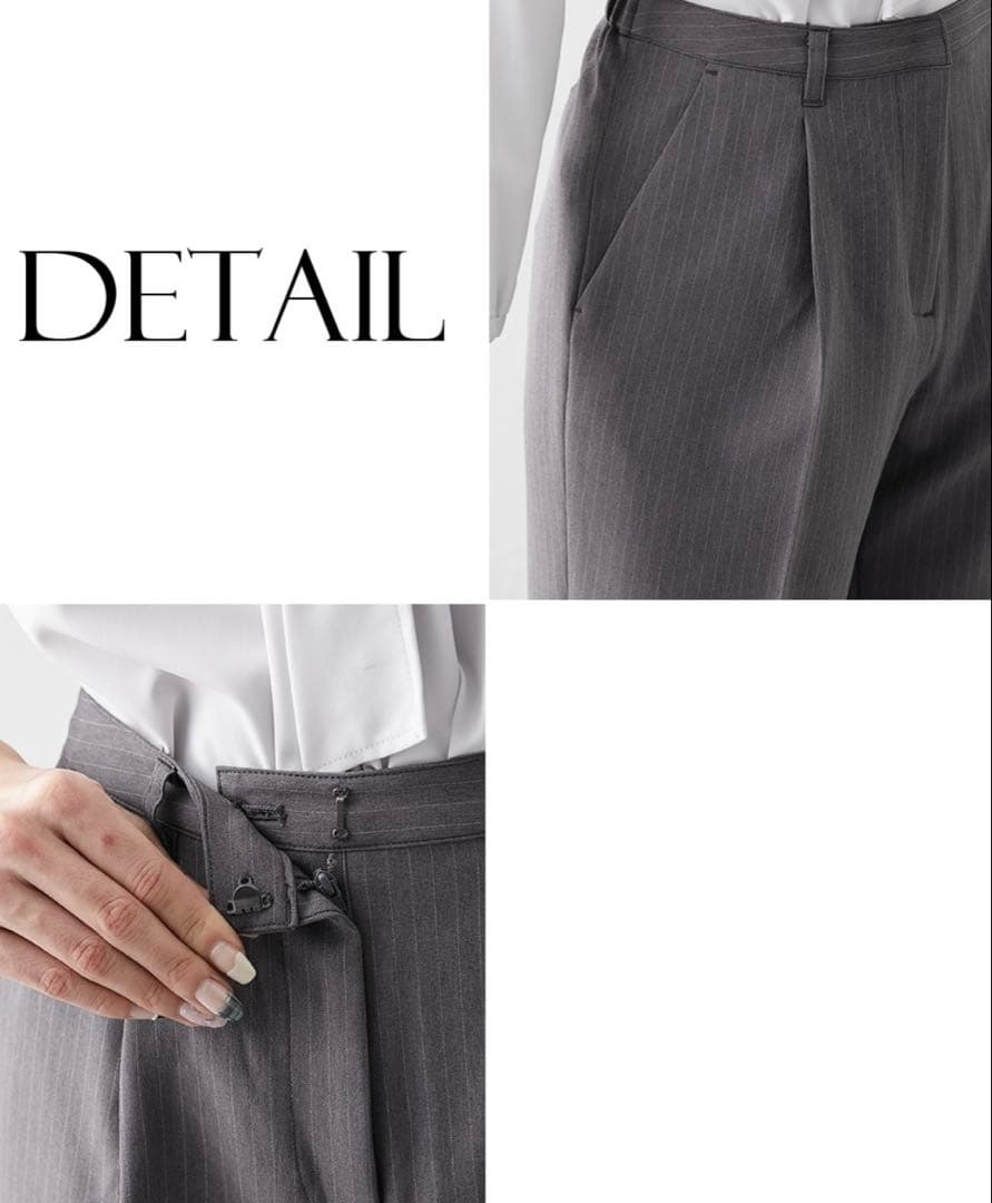 洗えるストレッチテーラードジャケット テーパードパンツスーツ　3L　ブラック