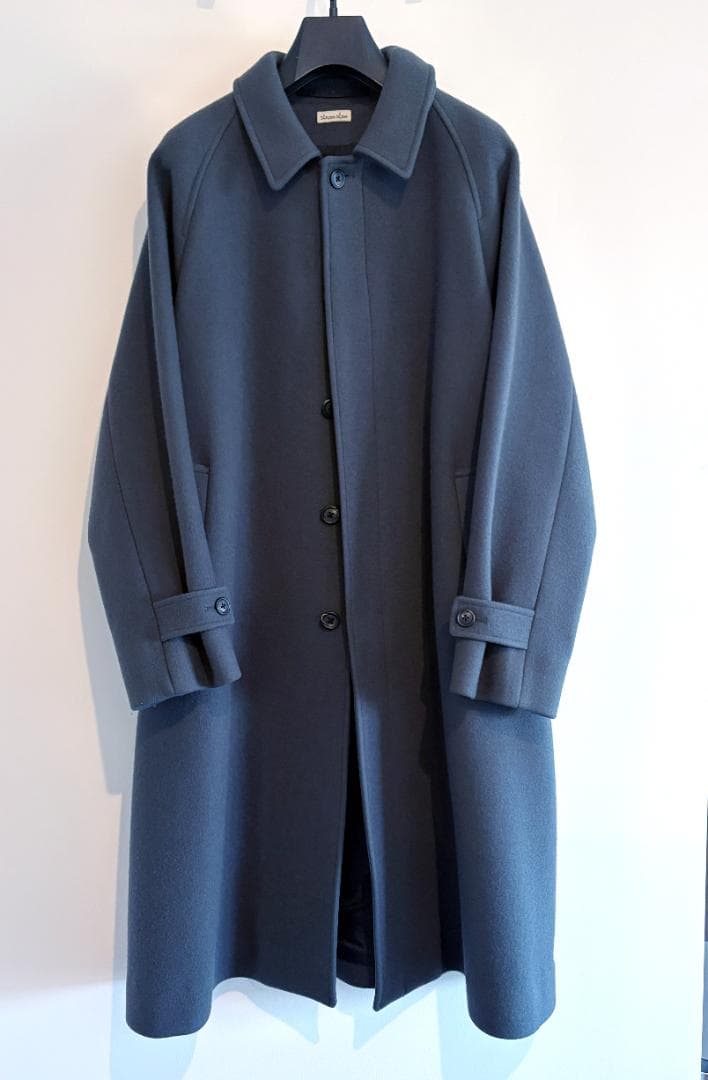 Steven Alan 100S メルトンバルカラーロングコート美品