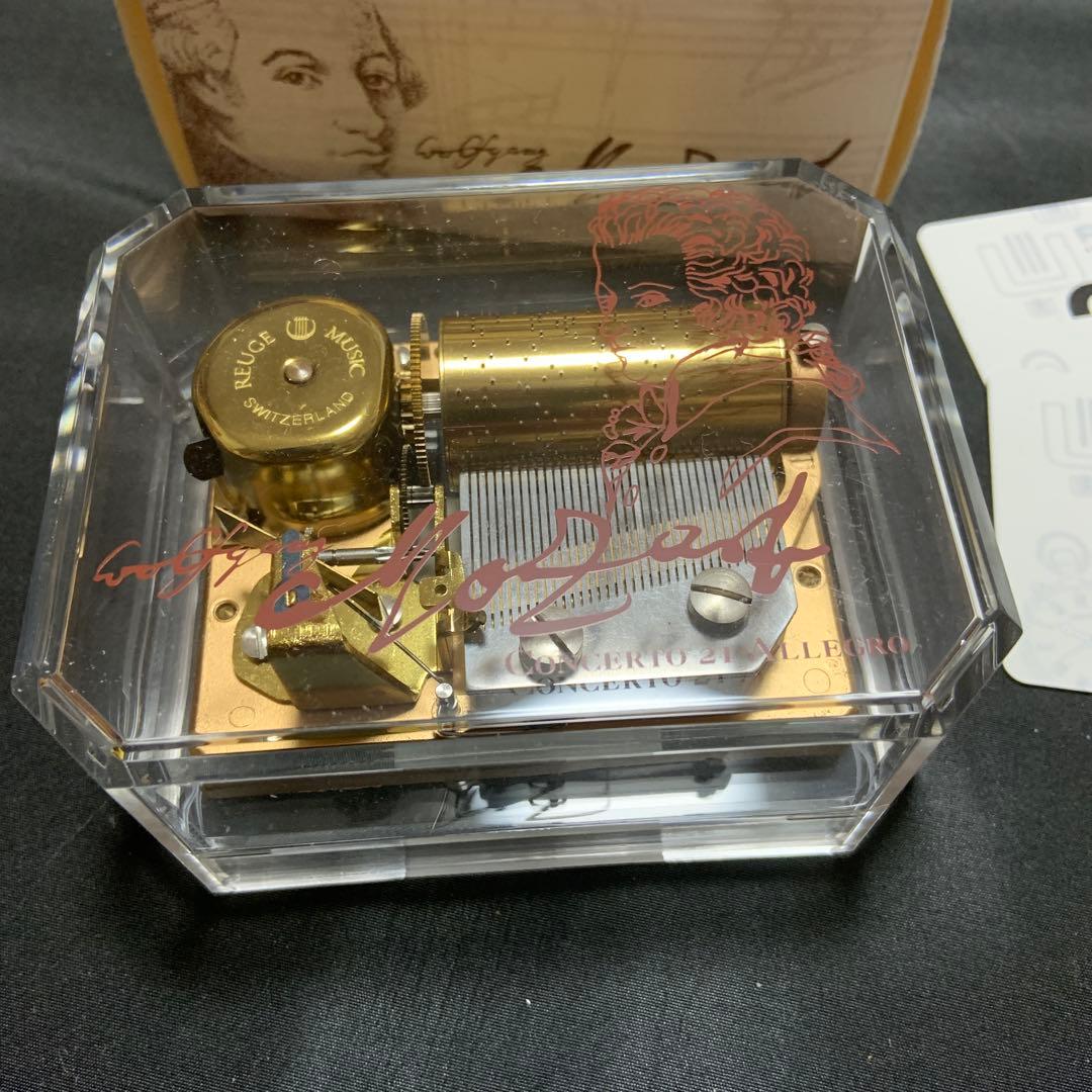 REUGE オルゴール 36弁 アクリルケース mozart