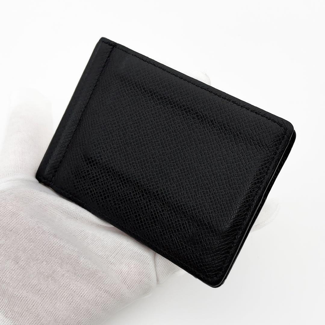 美品♪ルイヴィトン ポルトフォイユ パンス タイガ マネークリップ 黒 メンズ