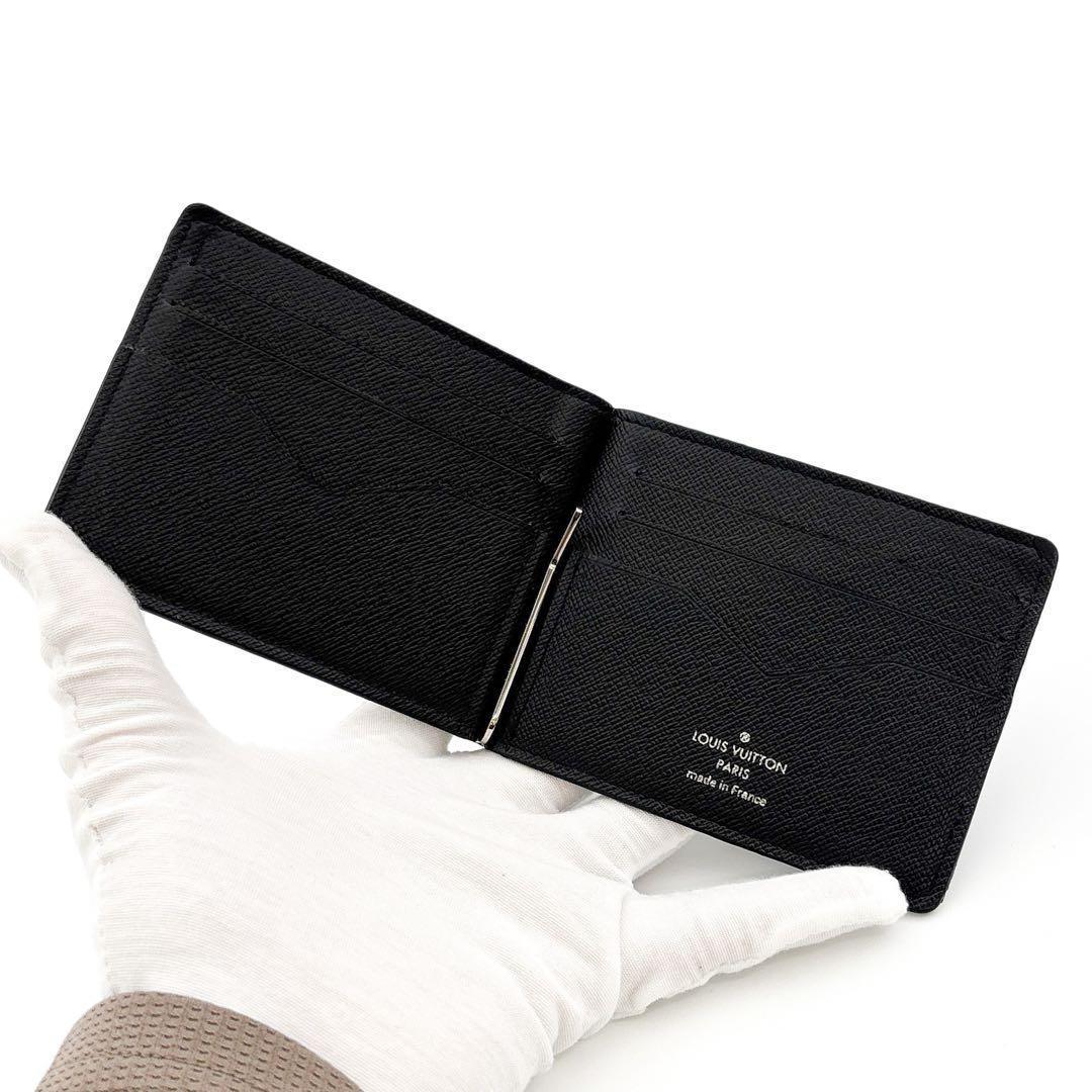 美品♪ルイヴィトン ポルトフォイユ パンス タイガ マネークリップ 黒 メンズ