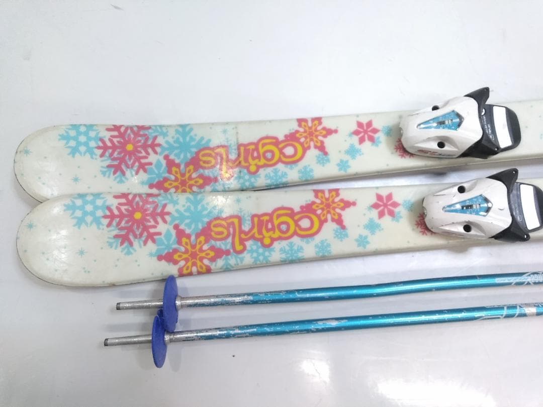 女の子 ジュニアスキー4点セット スワロー 110cm ブーツ カザマ22cm◇