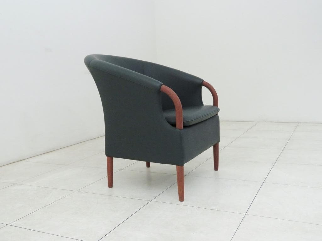 デンマーク NIELAUS&JEKI MOBLER 1人掛けソファ 本革×チーク