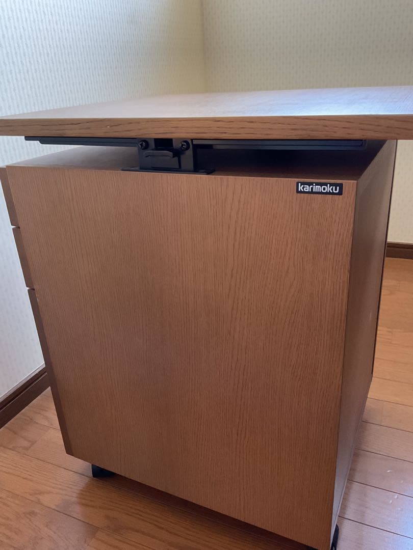 カリモク　ボナシェルタ　昇降式　引き出し　デスクワゴン