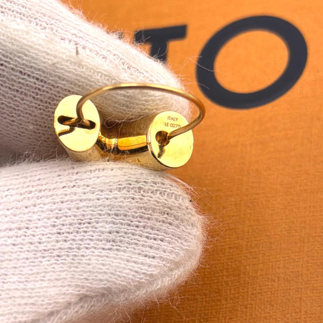 【極美品】ルイヴィトン エセンシャルV フープイヤリング ピアス ゴールド