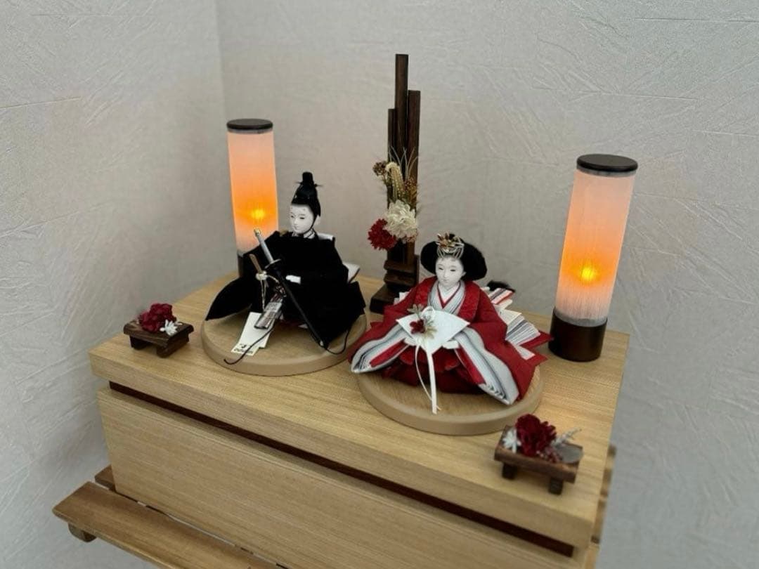 雛人形 灯り付き 台収納タイプ