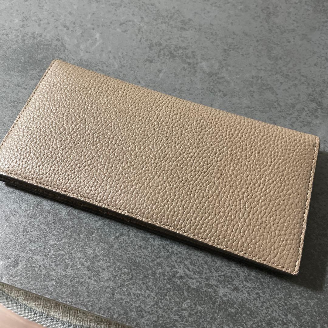 ボナベンチュラ　長財布　エトープ　シュリンクレザー　小銭入れなし　シンプル