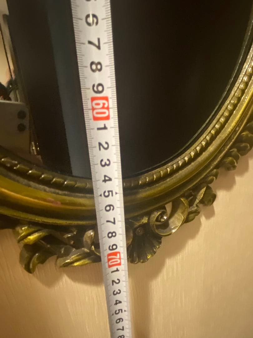 アンティーク風　壁掛けミラー　インテリア　　フレンチシャビー　宮殿　used