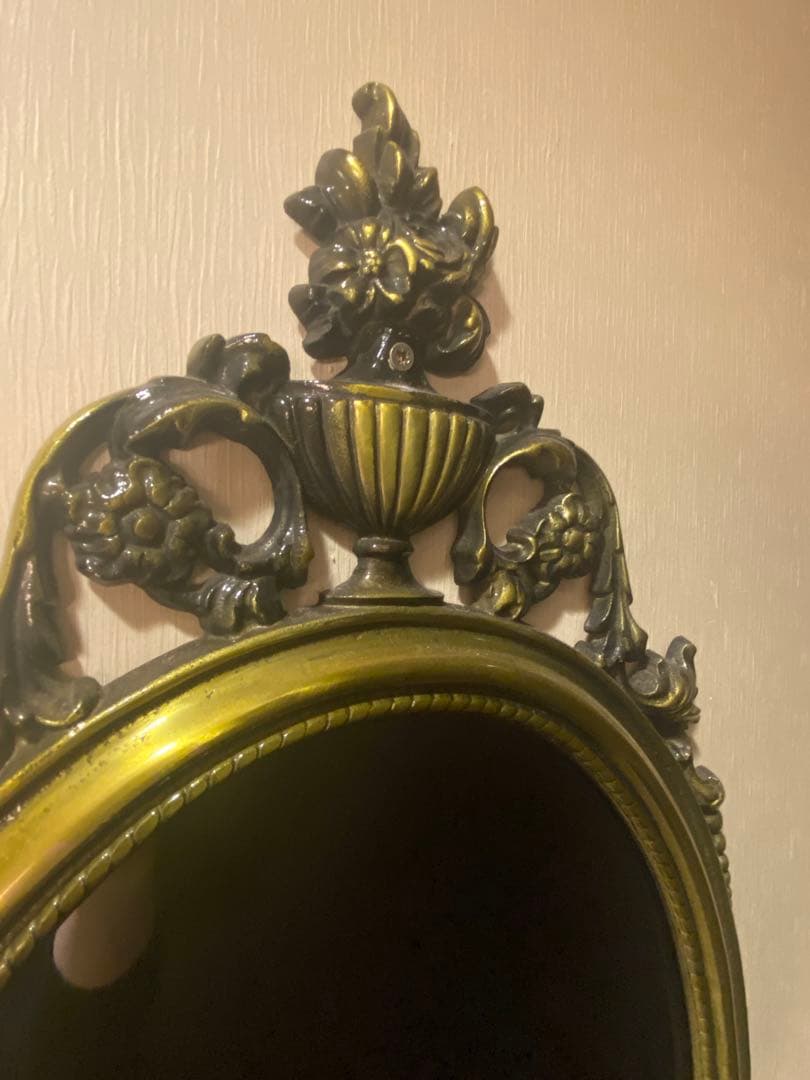 アンティーク風　壁掛けミラー　インテリア　　フレンチシャビー　宮殿　used