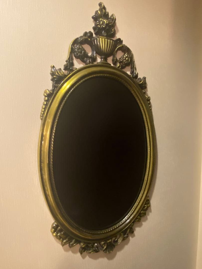 アンティーク風　壁掛けミラー　インテリア　　フレンチシャビー　宮殿　used
