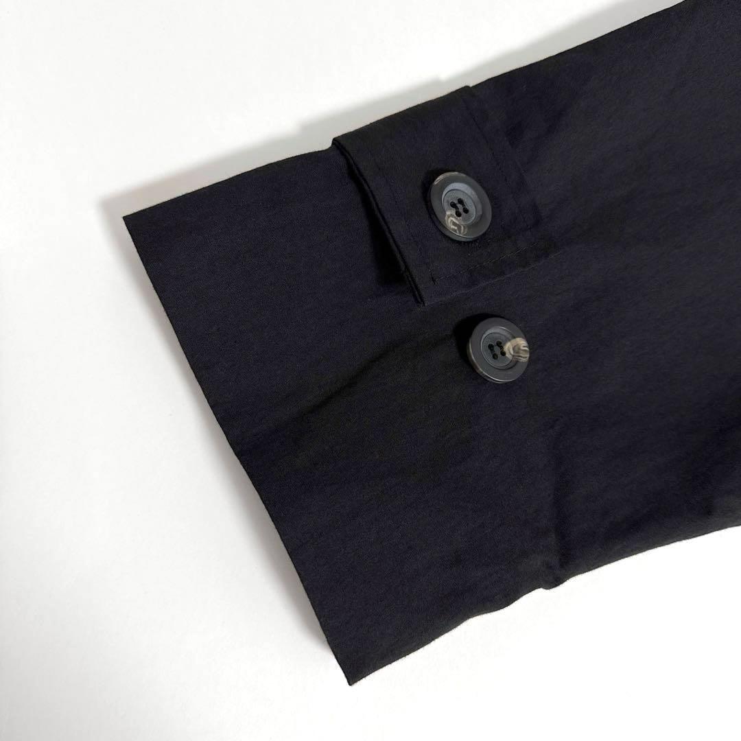 美品 キャナルジーン El mar ステンカラーコート オーバーサイズ 黒