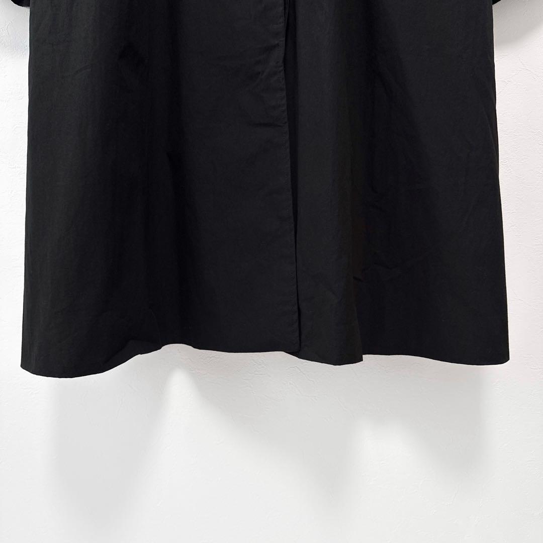 美品 キャナルジーン El mar ステンカラーコート オーバーサイズ 黒