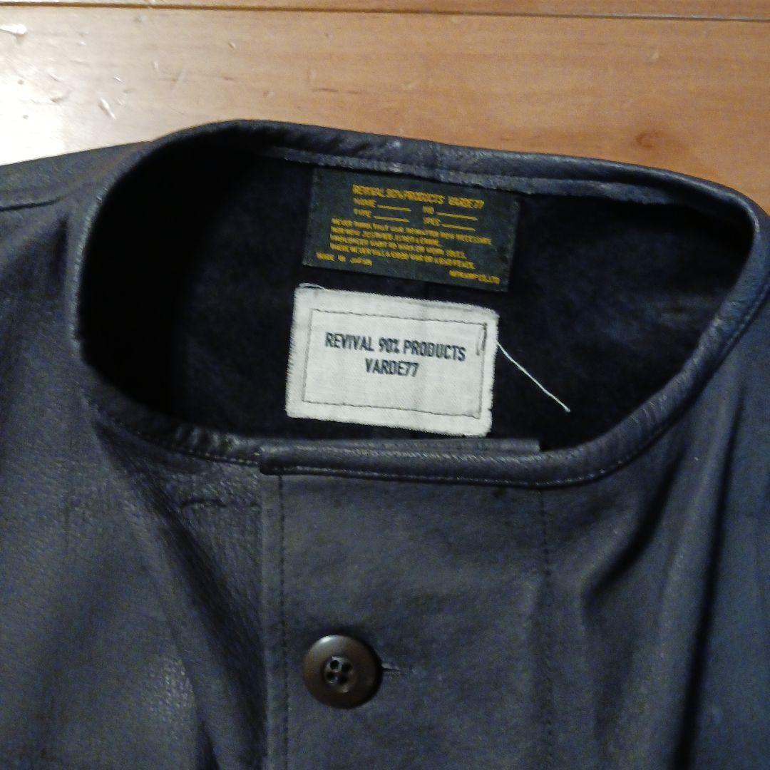 【試着のみ極美品】Varde77 ダメージレザーコート 62s US ARMY黒