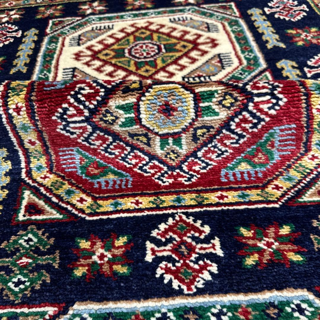 212x138cm手織り絨毯ファインウールカフカーズデザインラグ