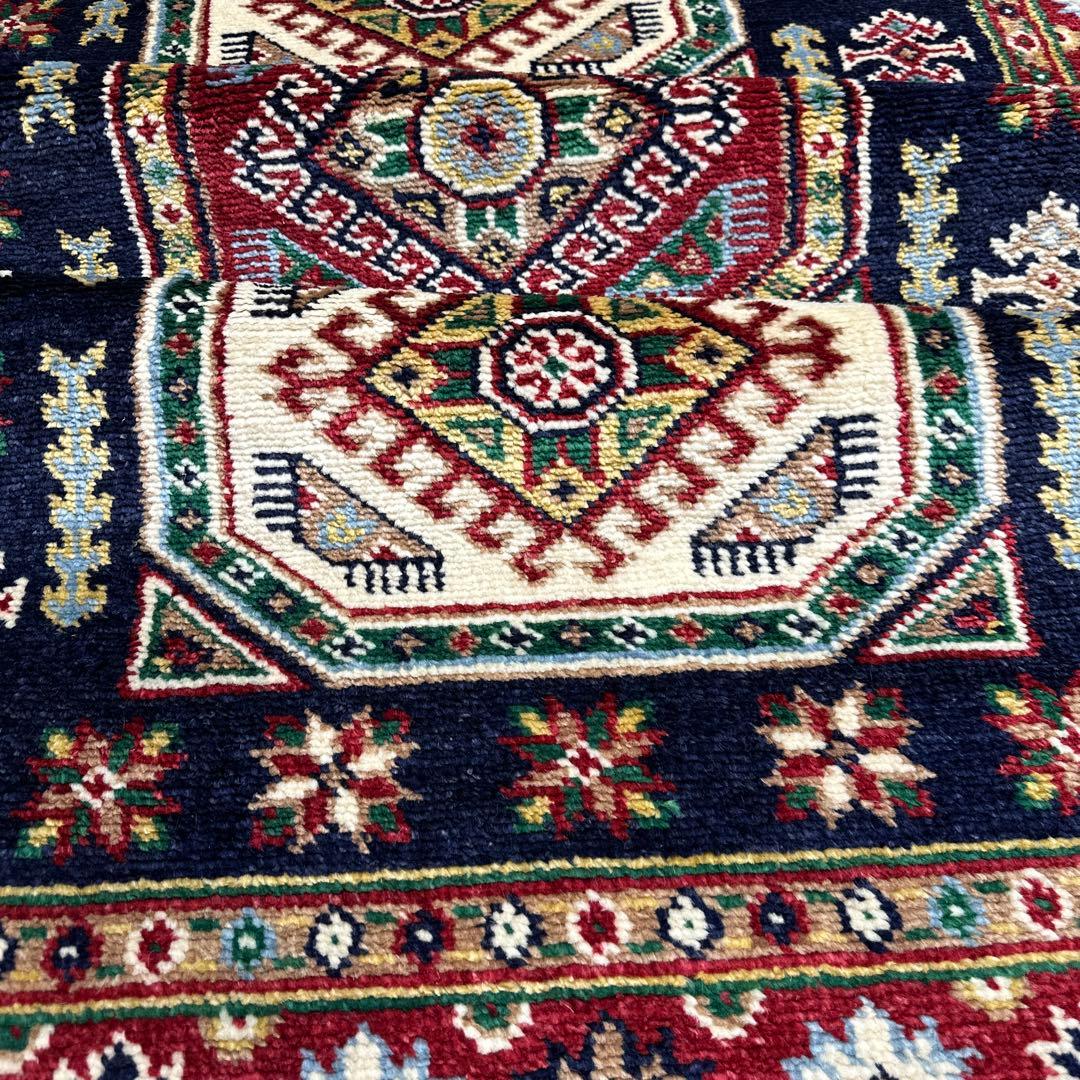 212x138cm手織り絨毯ファインウールカフカーズデザインラグ