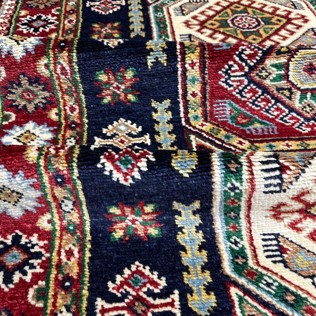 212x138cm手織り絨毯ファインウールカフカーズデザインラグ