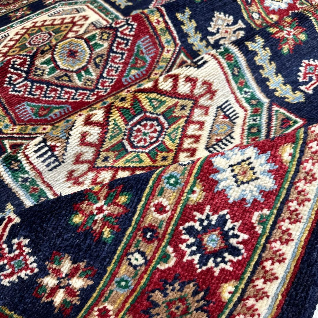 212x138cm手織り絨毯ファインウールカフカーズデザインラグ