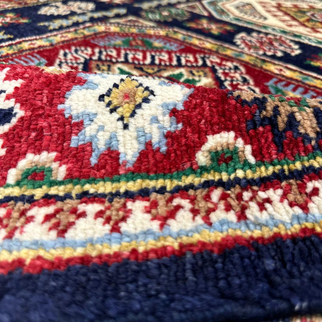 212x138cm手織り絨毯ファインウールカフカーズデザインラグ