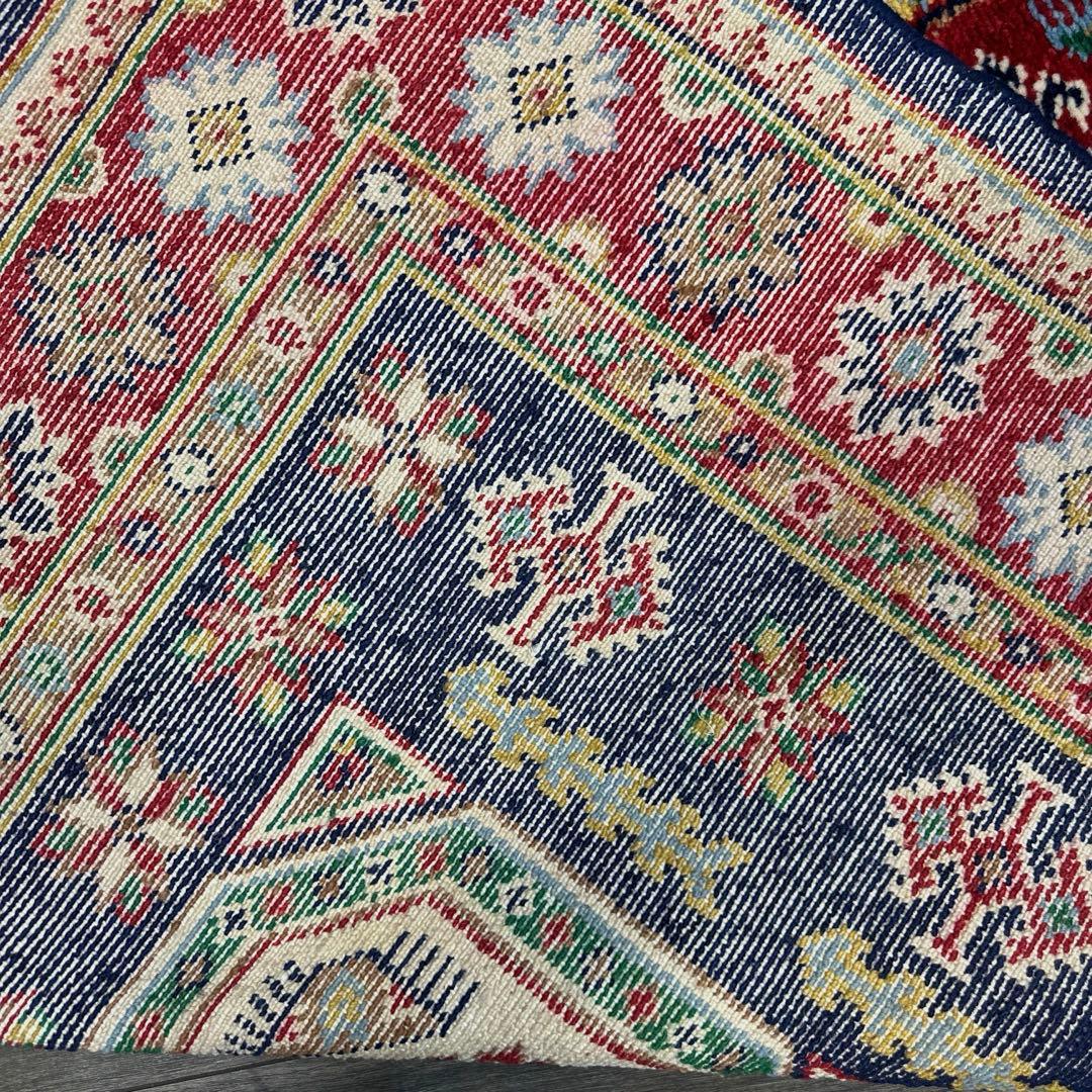 212x138cm手織り絨毯ファインウールカフカーズデザインラグ