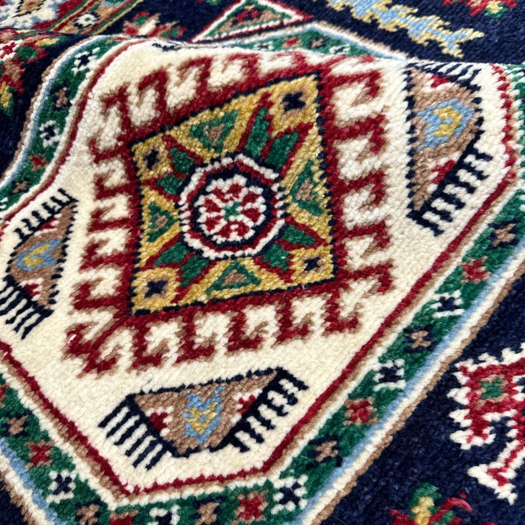 212x138cm手織り絨毯ファインウールカフカーズデザインラグ