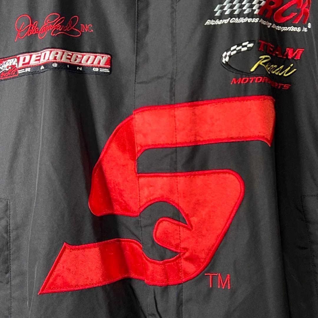 激レア snap on レーシング ブルゾン 刺繍 ジャケット 黒 赤 XL