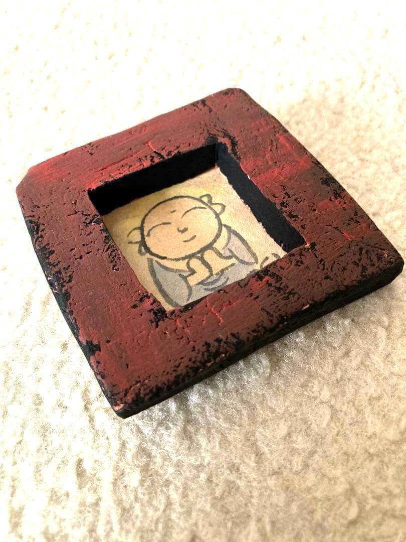 小林牧牛 作　仏像のイラストプレート