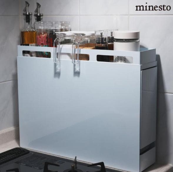 【スリム＆大容量】minesto キッチンストッカー 引き出し式 調味料 白