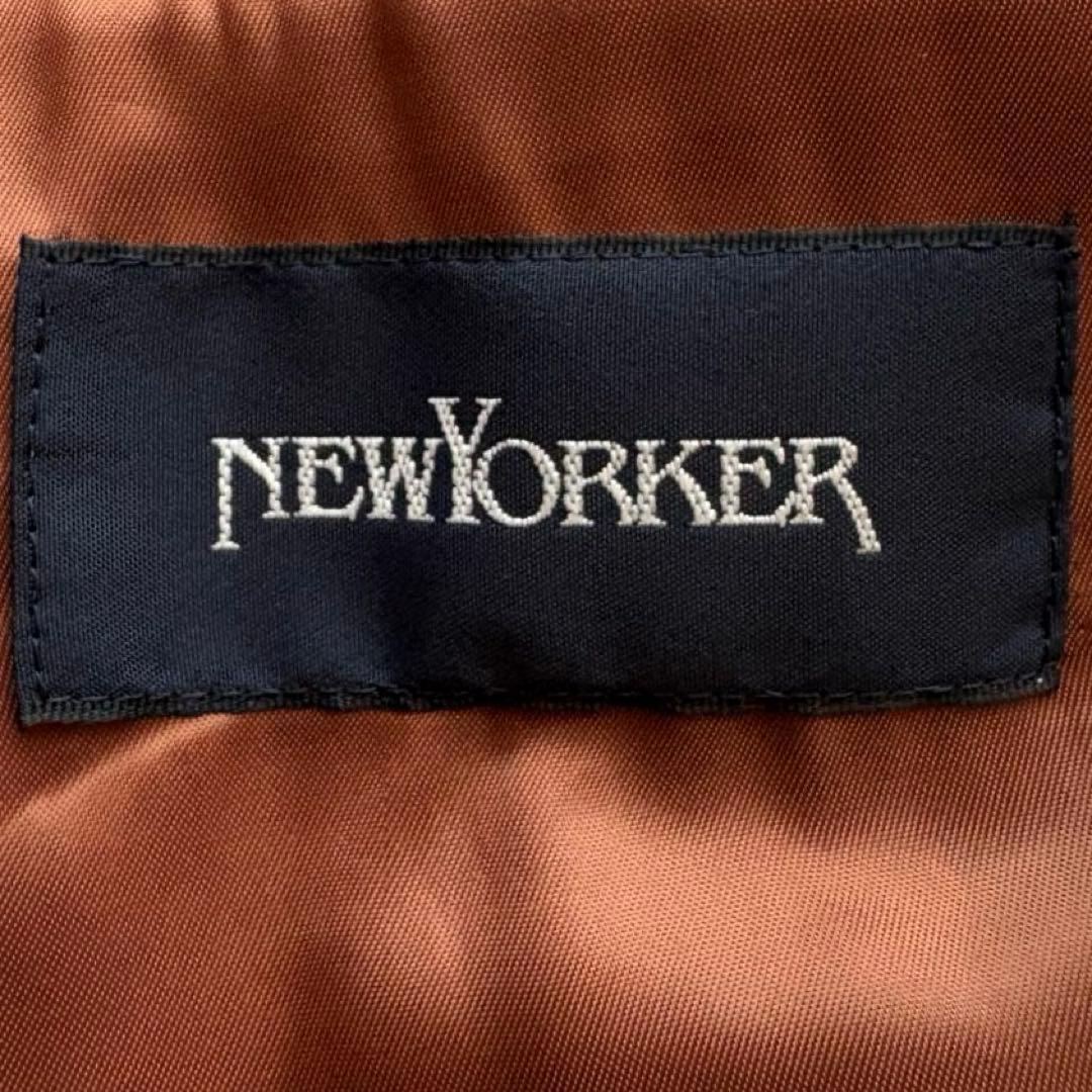 ★希少 Lサイズ★ NEWYORKER ロングチェスター ヘリンボーン ツイード