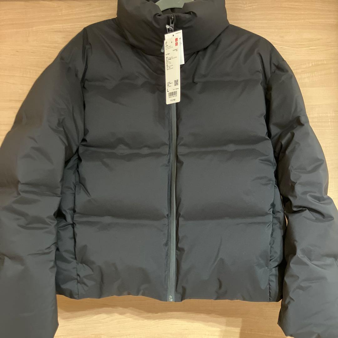 【新品】UNIQLO シームレスダウンショートジャケット　Lサイズ　ブラック