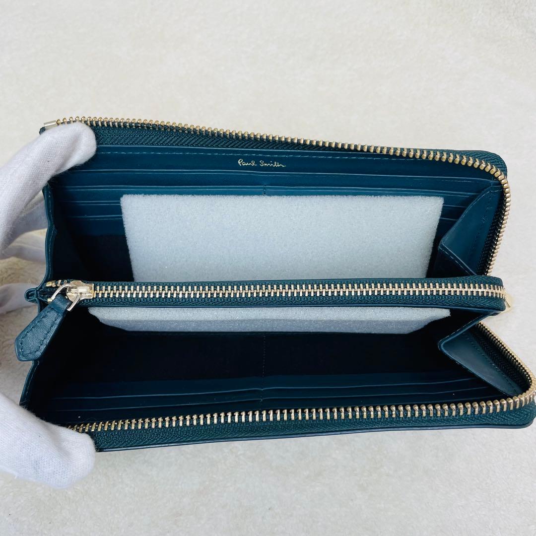 ポールスミス 長財布 L字ラウンドファスナー レザー マルチカラー ロゴ