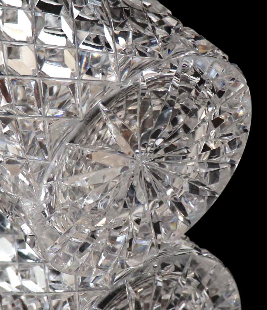 オールド・バカラ 1890年頃特大傑作 32cm2.8kg 切子花瓶 ディアマン