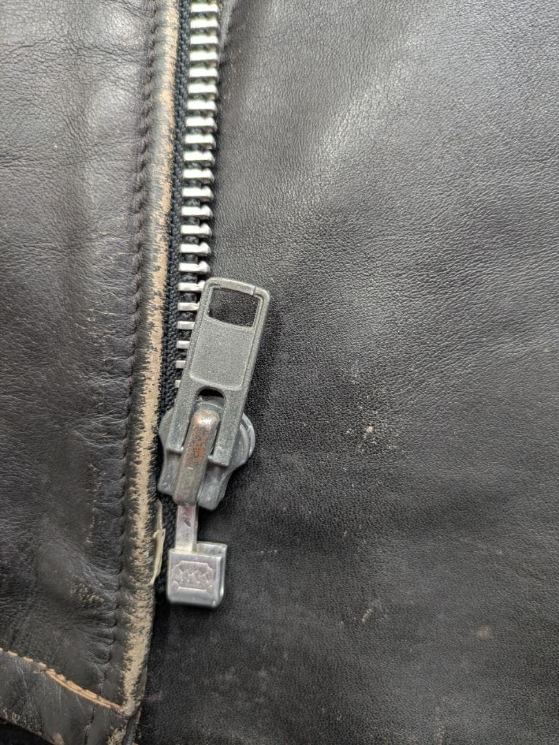 Schott ブラックレザー ジャケット 38