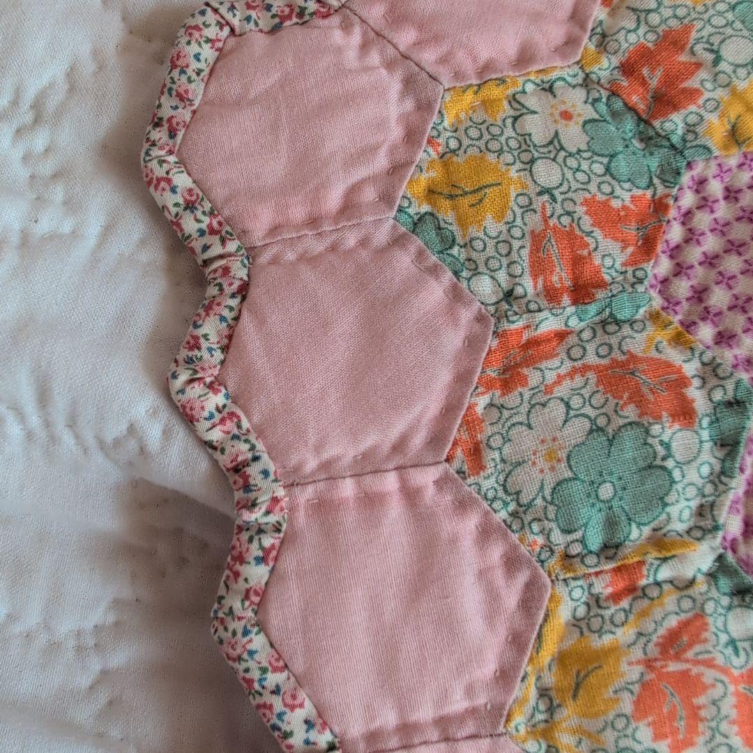 パッチワークキルト　ハンドメイド