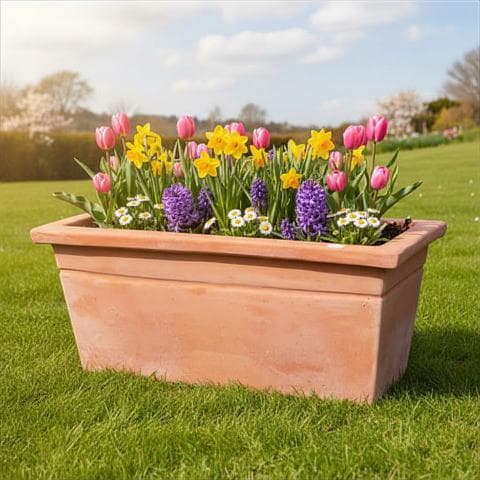 テラコッタ プランター 71x36x34cm