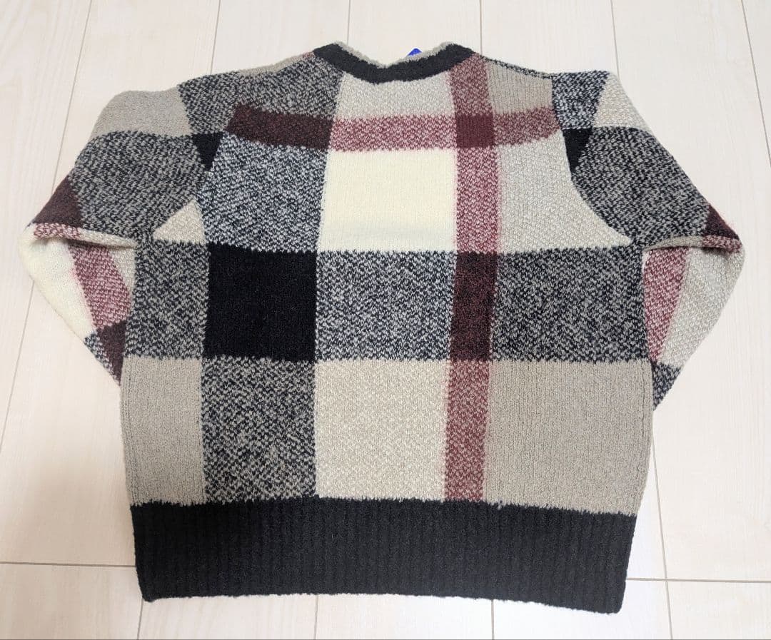 新品★ビッグスケール クレストブリッジチェック プルオーバーニット セーター