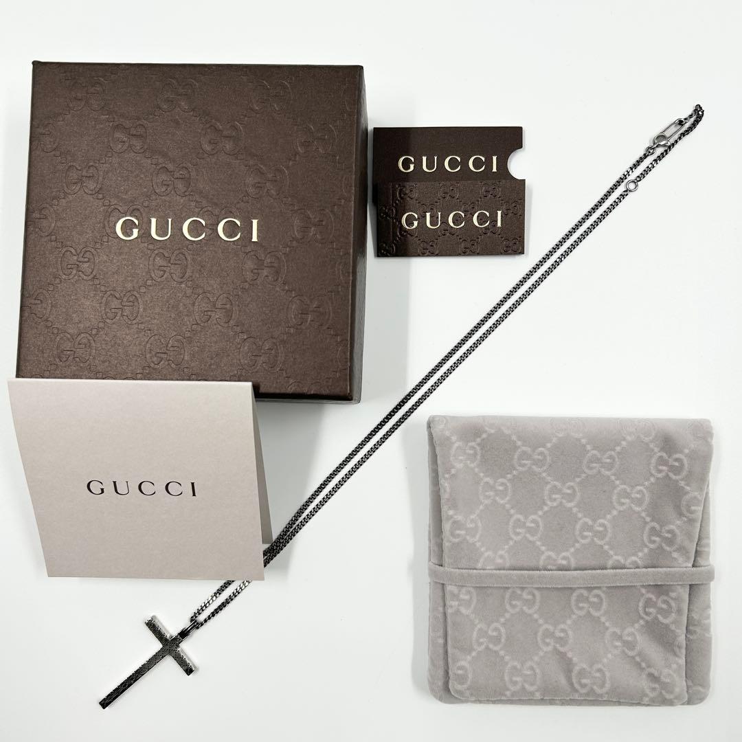 美品✨　グッチ　ネックレス　ディアマンテ　クロス　喜平　シルバー　Ag 925