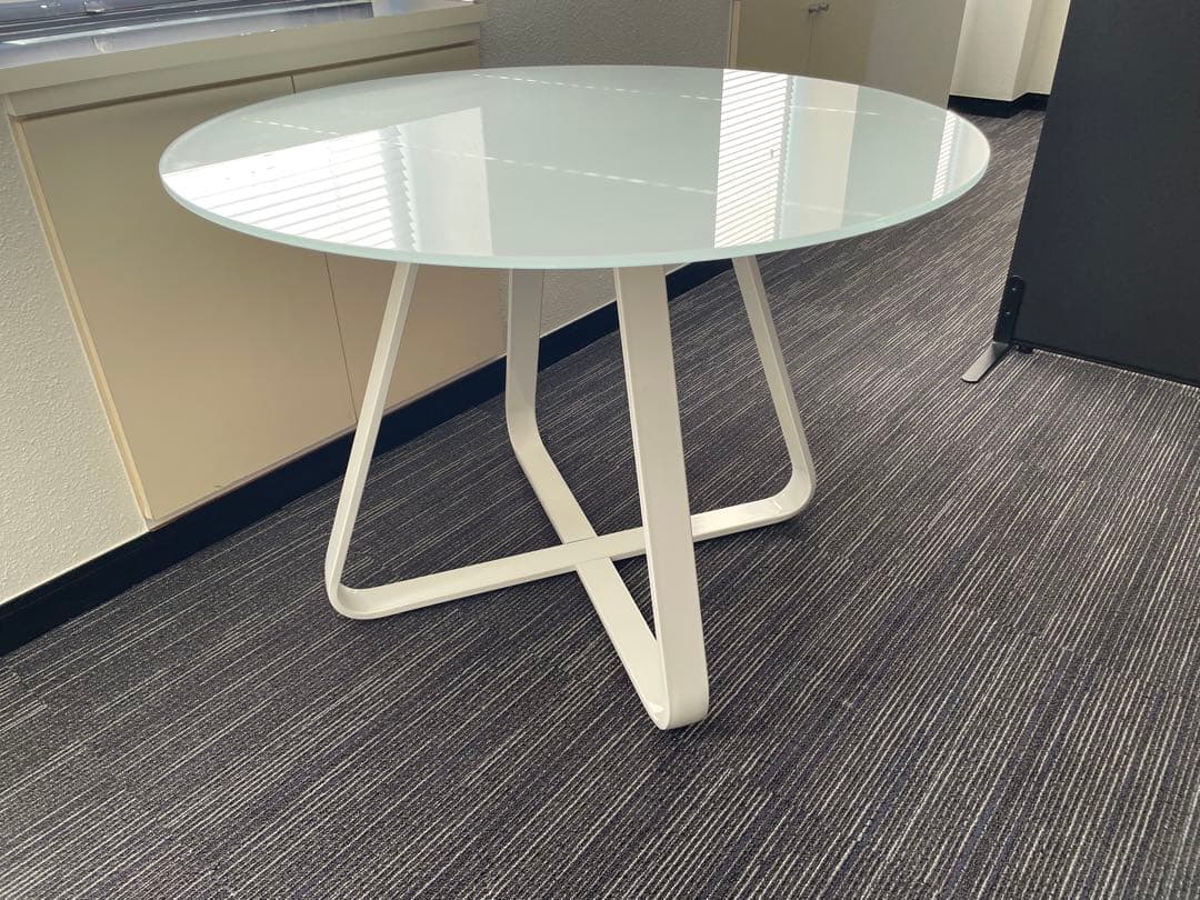 (美品)値下げ ダイニングガラステーブル100cm 円形