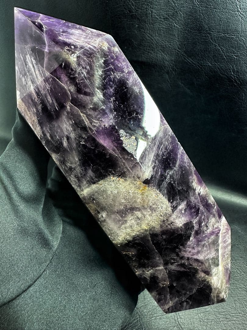巨大☆キラキラ☆アメジスト 六角柱 水晶パワーストーン 天然石 原石A1188